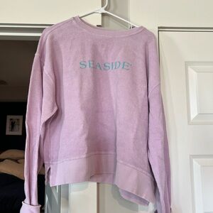 Cropped seaside ribbed pullover